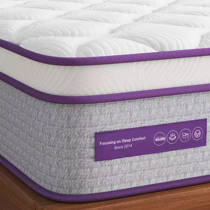 Matelas hybride à ressorts et mousse à mémoire de forme Sersper 10 pouces – Compatible avec les lits plateformes, les sommiers tapissiers ou les bases à lattes