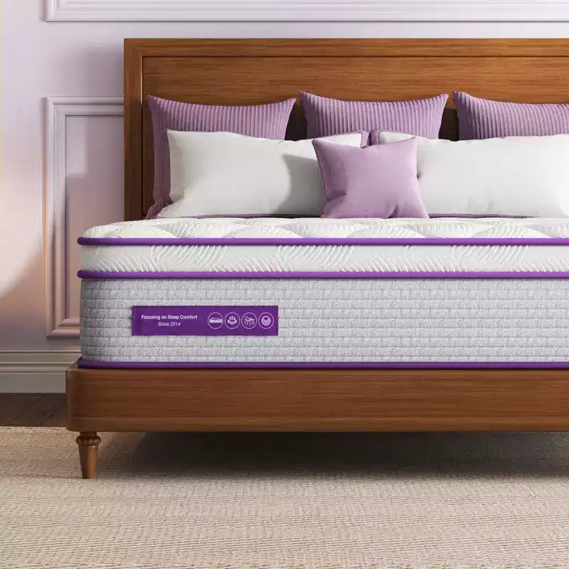 Matelas hybride à ressorts et mousse à mémoire de forme Sersper 10 pouces – Compatible avec les lits plateformes, les sommiers tapissiers ou les bases à lattes