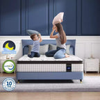 Matelas hybride Kescas Premium 12 pouces fermeté moyenne – Compatible avec sommier plateforme, sommier tapissier ou sommier à lattes