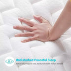 Matelas hybride Serweet 8 pouces en charbon de bambou respirant - Compatible avec les lits plateforme, les sommiers tapissiers ou les bases à lattes