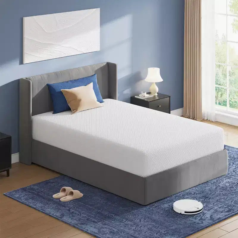 Matelas Greenstell en mousse à mémoire de forme au gel rafraîchissant de 6 pouces pour adultes, mousse de soutien au charbon de bambou, fermeté moyenne