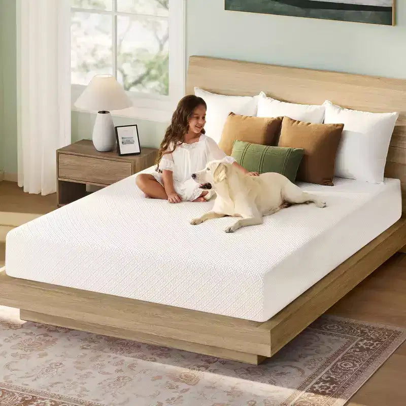 Matelas Greenstell en mousse à mémoire de forme au gel rafraîchissant de 6 pouces pour adultes, mousse de soutien au charbon de bambou, fermeté moyenne