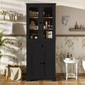 Clihome 67.57 Tall Bathroom Storage Cabinet with Adjustable Shelves & Drawer  Modern Freestanding Linen Tower, Soft-Close Design