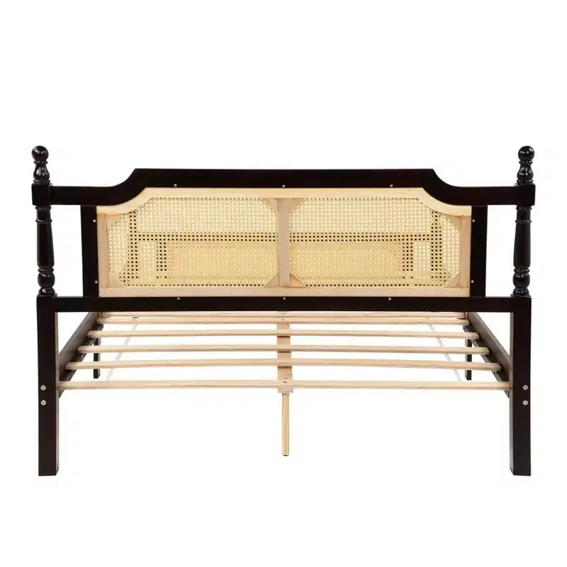 MAYEERTY Cadre de lit Queen avec rangement sous le lit, haute capacité de charge, en métal robuste