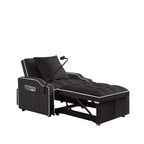 Fauteuil convertible 3-en-1, Canapé-lit avec dossier réglable, support de téléphone, USB et Type-C - ModernLuxe
