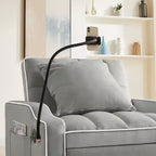 Fauteuil convertible 3-en-1, Canapé-lit avec dossier réglable, support de téléphone, USB et Type-C - ModernLuxe