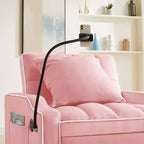 Fauteuil convertible 3-en-1, Canapé-lit avec dossier réglable, support de téléphone, USB et Type-C - ModernLuxe