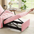 Fauteuil convertible 3-en-1, Canapé-lit avec dossier réglable, support de téléphone, USB et Type-C - ModernLuxe