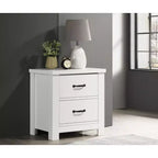 Stylish Functional 2 Drawer Nightstand for Bedroom Living Room