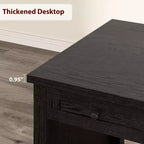 Bureau d'ordinateur de 136 cm pour ferme avec station de chargement et classeur, poste de travail de direction rustique en bois avec tiroirs de rangement pour bureau à domicile