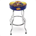 Arcade1Up Midway Mortal Kombat Adjustable Stool with Leg Extenders, Padded Seat, and Chrome Steel Finish for Home, Bar Stools, and Video Game Chairs
