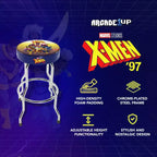 Tabouret réglable Arcade1Up Midway Mortal Kombat avec rallonges de pieds, siège rembourré et finition en acier chromé pour la maison, les tabourets de bar et les chaises de jeu vidéo