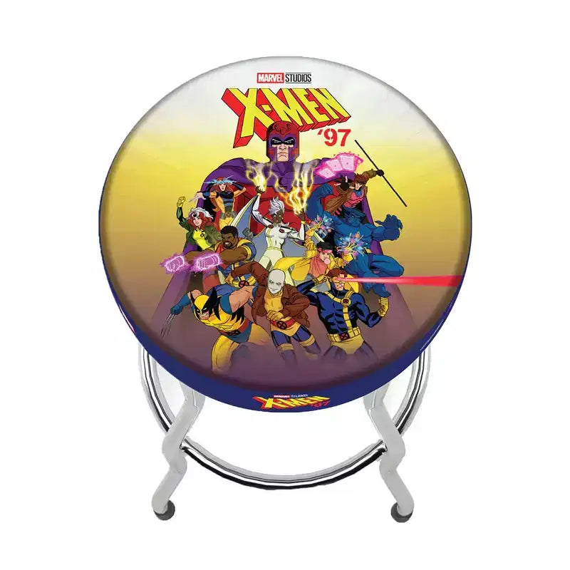 Tabouret réglable Arcade1Up Midway Mortal Kombat avec rallonges de pieds, siège rembourré et finition en acier chromé pour la maison, les tabourets de bar et les chaises de jeu vidéo