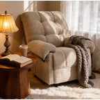 Fauteuil inclinable rembourré en tissu surdimensionné GDFStudio Chad Modern