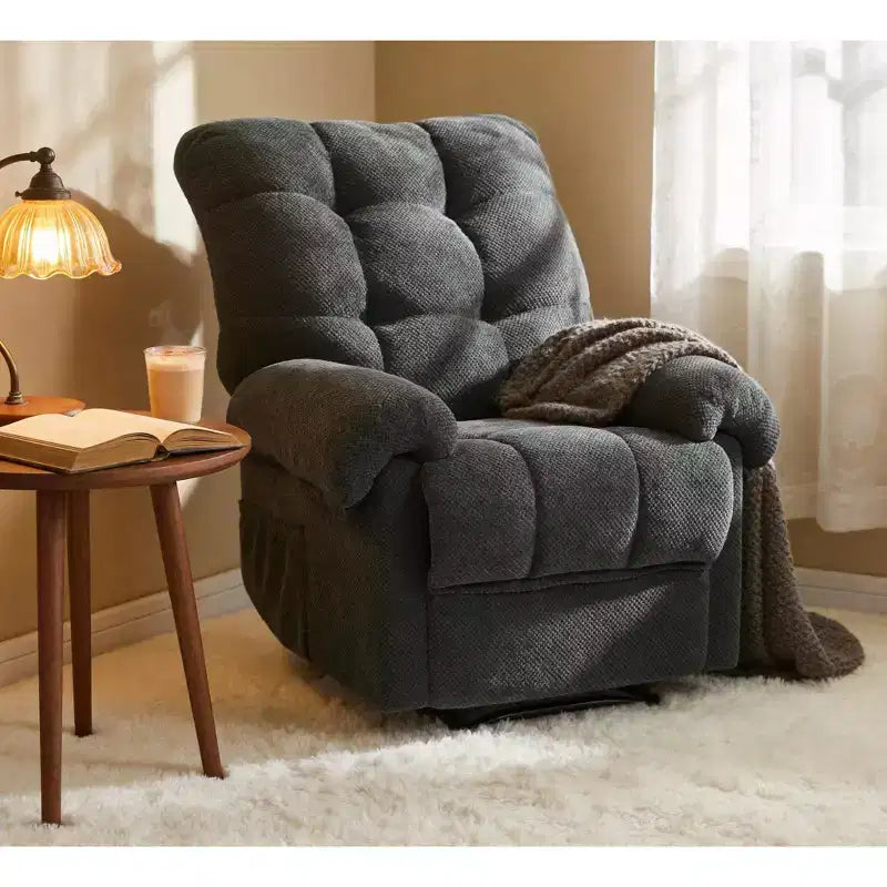 Fauteuil inclinable rembourré en tissu surdimensionné GDFStudio Chad Modern