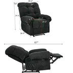 Fauteuil inclinable rembourré en tissu surdimensionné GDFStudio Chad Modern