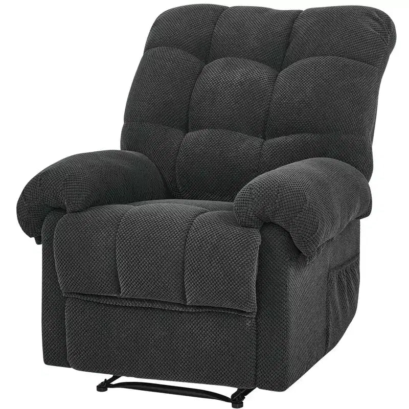 Fauteuil inclinable rembourré en tissu surdimensionné GDFStudio Chad Modern