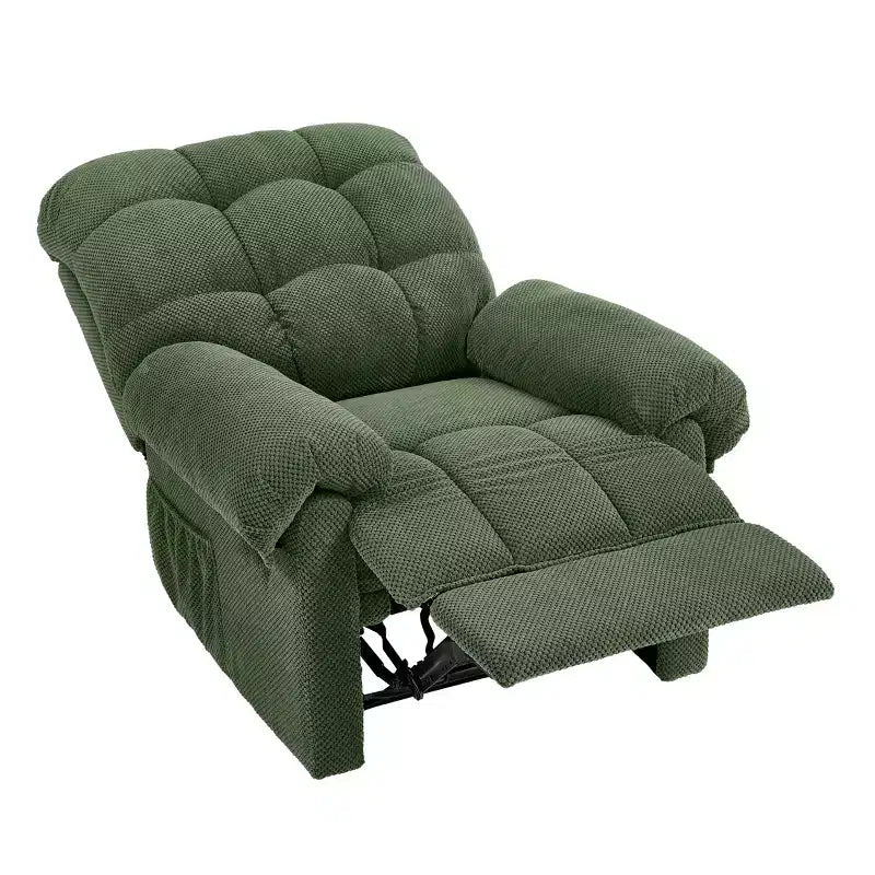 Fauteuil inclinable rembourré en tissu surdimensionné GDFStudio Chad Modern
