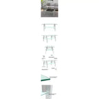 Jolie petite marque de jouets Table basse rectangulaire en verre, Table basse transparente, Tables d'appoint centrales modernes pour salon, Meubles de salon