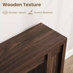 Console extra-longue en bois avec 2 tiroirs et 2 étagères de rangement, table d'appoint robuste et résistante aux marques pour entrée ou canapé de salon