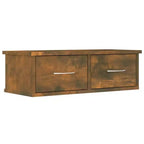 vidaXL Wall Cabinet Smoked Oak Engineered Wood Standard Wall Cabinet