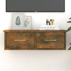 vidaXL Armoire murale Chêne fumé Bois d'ingénierie Armoire murale standard