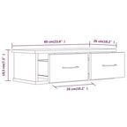 vidaXL Armoire murale Chêne fumé Bois d'ingénierie Armoire murale standard