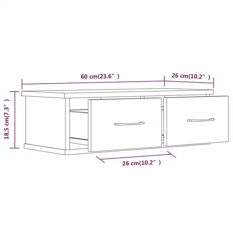 vidaXL Armoire murale Chêne fumé Bois d'ingénierie Armoire murale standard