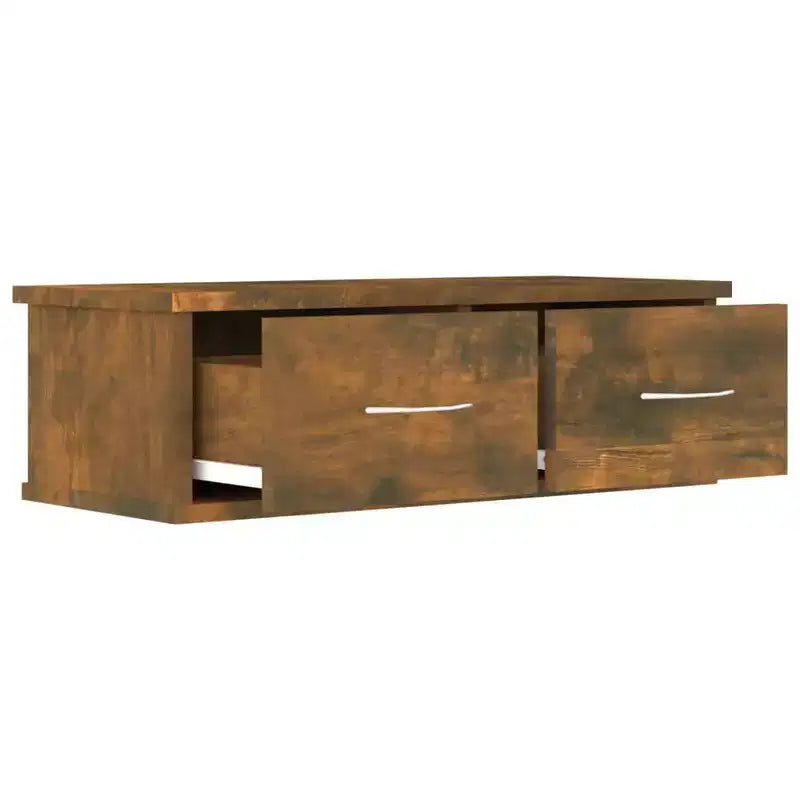 vidaXL Armoire murale Chêne fumé Bois d'ingénierie Armoire murale standard