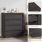 Table de chevet à 4 tiroirs, table de chevet de 99 cm de haut avec grand espace de rangement, table d'appoint étroite anti-basculement pour chambre à coucher, salon, entrée