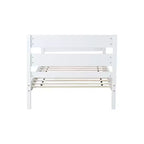 Cadre de lit plateforme double VECELO avec tête de lit à lattes horizontales, pas besoin de sommier tapissier, lit en bois pour chambre d'enfant