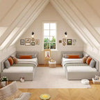 Canapé-lit d'angle double avec tête de lit capitonnée en velours, lit de repos avec barrière réglable pour chambre d'enfant, de garçon, de fille et chambre d'amis