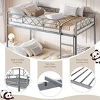 GuatoWave Lit Superposé Double Robuste Gain de Place avec Escalier pour Adultes, Adolescents et Enfants