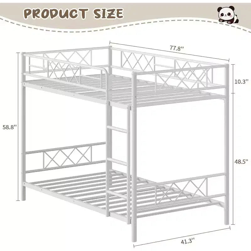 GuatoWave Lit Superposé Double Robuste Gain de Place avec Escalier pour Adultes, Adolescents et Enfants
