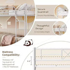 GuatoWave Lit Superposé Double Robuste Gain de Place avec Escalier pour Adultes, Adolescents et Enfants