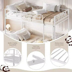 GuatoWave Lit Superposé Double Robuste Gain de Place avec Escalier pour Adultes, Adolescents et Enfants