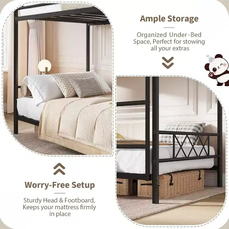 GuatoWave Lit Superposé Double Robuste Gain de Place avec Escalier pour Adultes, Adolescents et Enfants