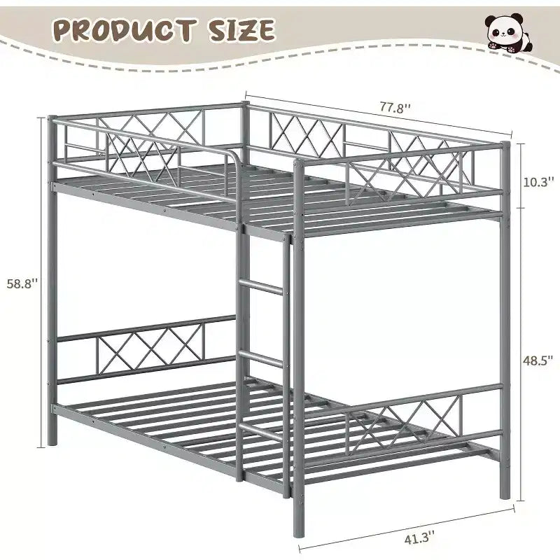 GuatoWave Lit Superposé Double Robuste Gain de Place avec Escalier pour Adultes, Adolescents et Enfants
