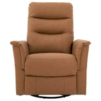 Fauteuil inclinable manuel rembourré en bouclette moderne, fauteuil inclinable berçant pivotant avec massage et dossier réglable pour salon-Panipeachy