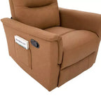Fauteuil inclinable manuel rembourré en bouclette moderne, fauteuil inclinable berçant pivotant avec massage et dossier réglable pour salon-Panipeachy