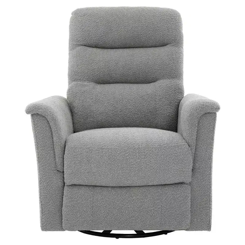 Fauteuil inclinable manuel rembourré en bouclette moderne, fauteuil inclinable berçant pivotant avec massage et dossier réglable pour salon-Panipeachy