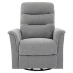 Fauteuil inclinable manuel rembourré en bouclette moderne, fauteuil inclinable berçant pivotant avec massage et dossier réglable pour salon-Panipeachy