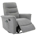 Fauteuil inclinable manuel rembourré en bouclette moderne, fauteuil inclinable berçant pivotant avec massage et dossier réglable pour salon-Panipeachy