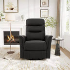 Fauteuil inclinable manuel rembourré en bouclette moderne, fauteuil inclinable berçant pivotant avec massage et dossier réglable pour salon-Panipeachy