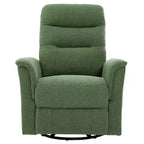 Fauteuil inclinable manuel rembourré en bouclette moderne, fauteuil inclinable berçant pivotant avec massage et dossier réglable pour salon-Panipeachy