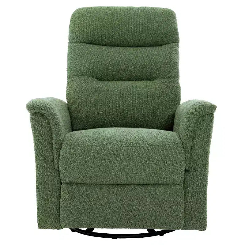 Fauteuil inclinable manuel rembourré en bouclette moderne, fauteuil inclinable berçant pivotant avec massage et dossier réglable pour salon-Panipeachy