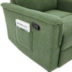 Fauteuil inclinable manuel rembourré en bouclette moderne, fauteuil inclinable berçant pivotant avec massage et dossier réglable pour salon-Panipeachy