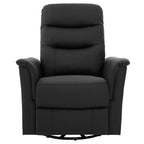 Fauteuil inclinable manuel rembourré en bouclette moderne, fauteuil inclinable berçant pivotant avec massage et dossier réglable pour salon-Panipeachy