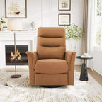 Fauteuil inclinable manuel rembourré en bouclette moderne, fauteuil inclinable berçant pivotant avec massage et dossier réglable pour salon-Panipeachy