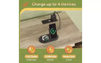 Classeur en bois DEXYLLO avec station de recharge, classeur latéral mobile avec serrure pour bureau à domicile